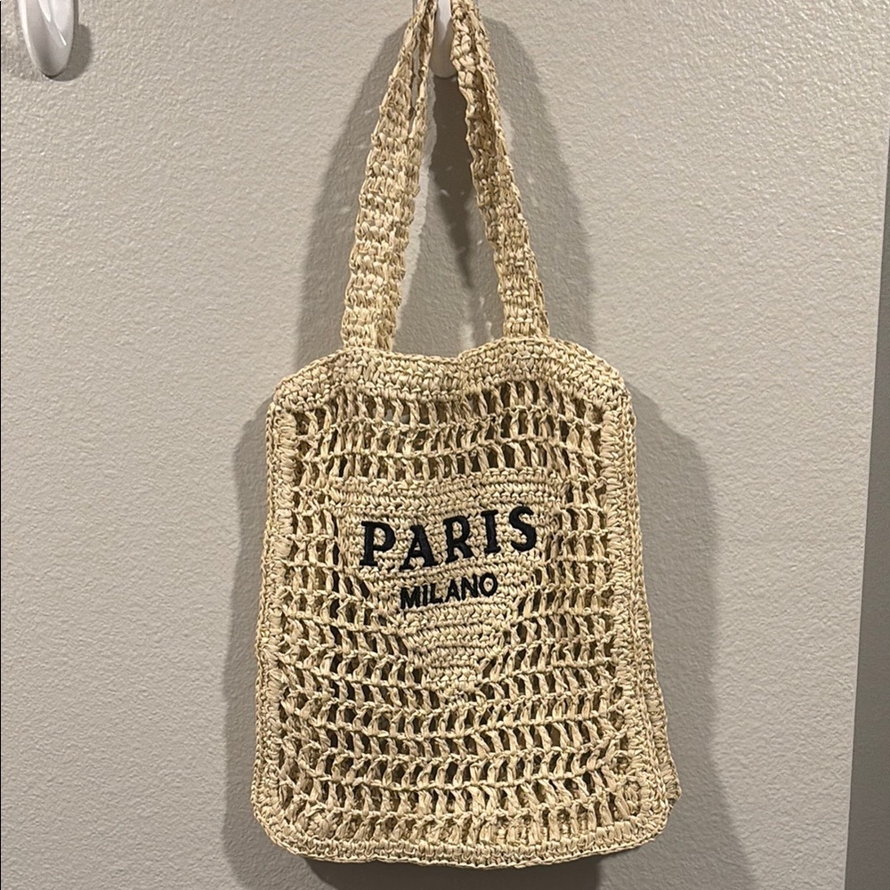 Paris Milano Woven Tote Bag